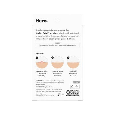 Hero Cosmetics Mighty Patch Invisible 72ct - Imperfect Box