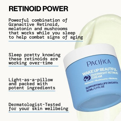 Pacifica Wake Up Beautiful Overnight Retinol Cream 1.7 fl oz - Imperfect Box