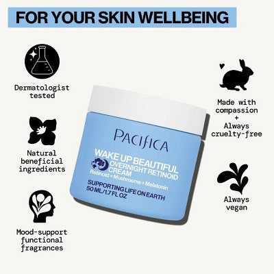 Pacifica Wake Up Beautiful Overnight Retinol Cream 1.7 fl oz - Imperfect Box