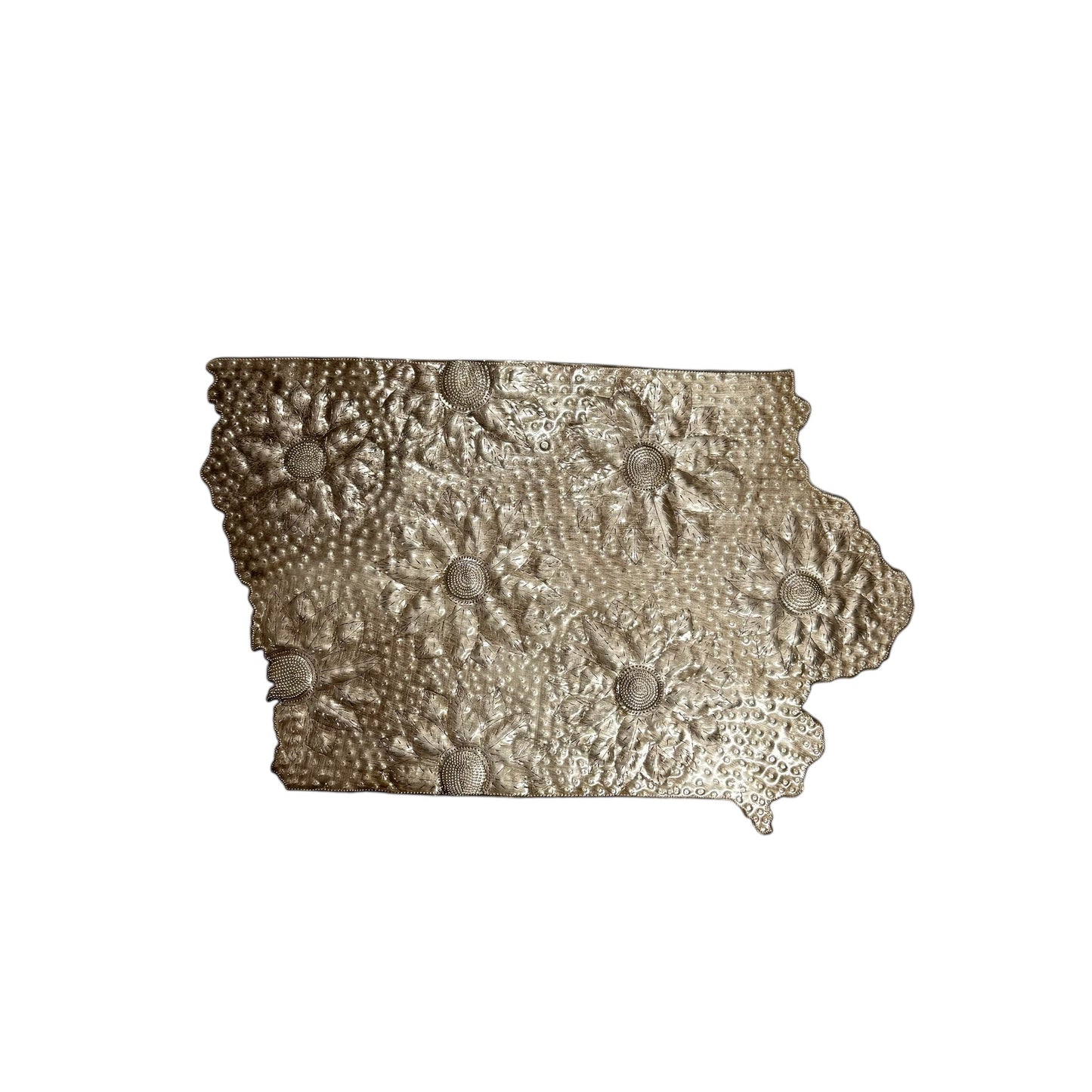 Iowa Floral Metal Art