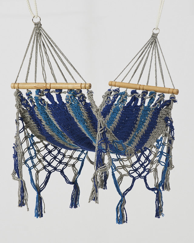 Macrame Mini Hammock/Cat Hammock | Blue, Teal & Gray
