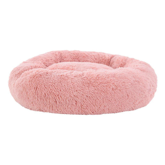 Pet Bed Dog Cat Calming Bed Large 90cm Pink Sleeping Comfy Cave