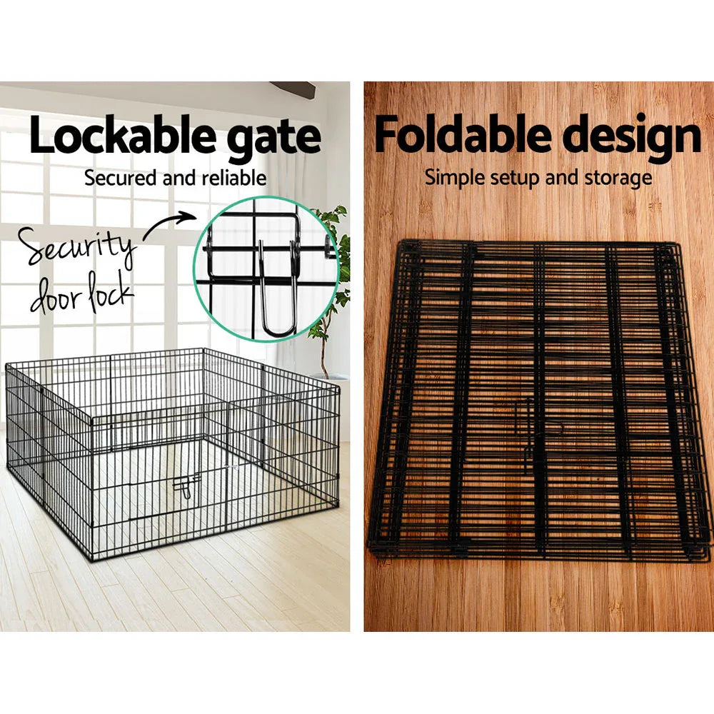 i.Pet 2X24" 8 Panel Pet Dog Playpen Puppy Exercise Cage Enclosure