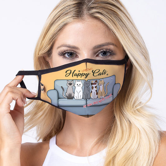 Happy Cat 3-Layered Face Cover-PM0270