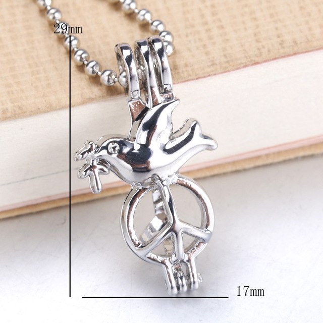 Peace Dove Pearl cage Lava Stone Aromatherapy