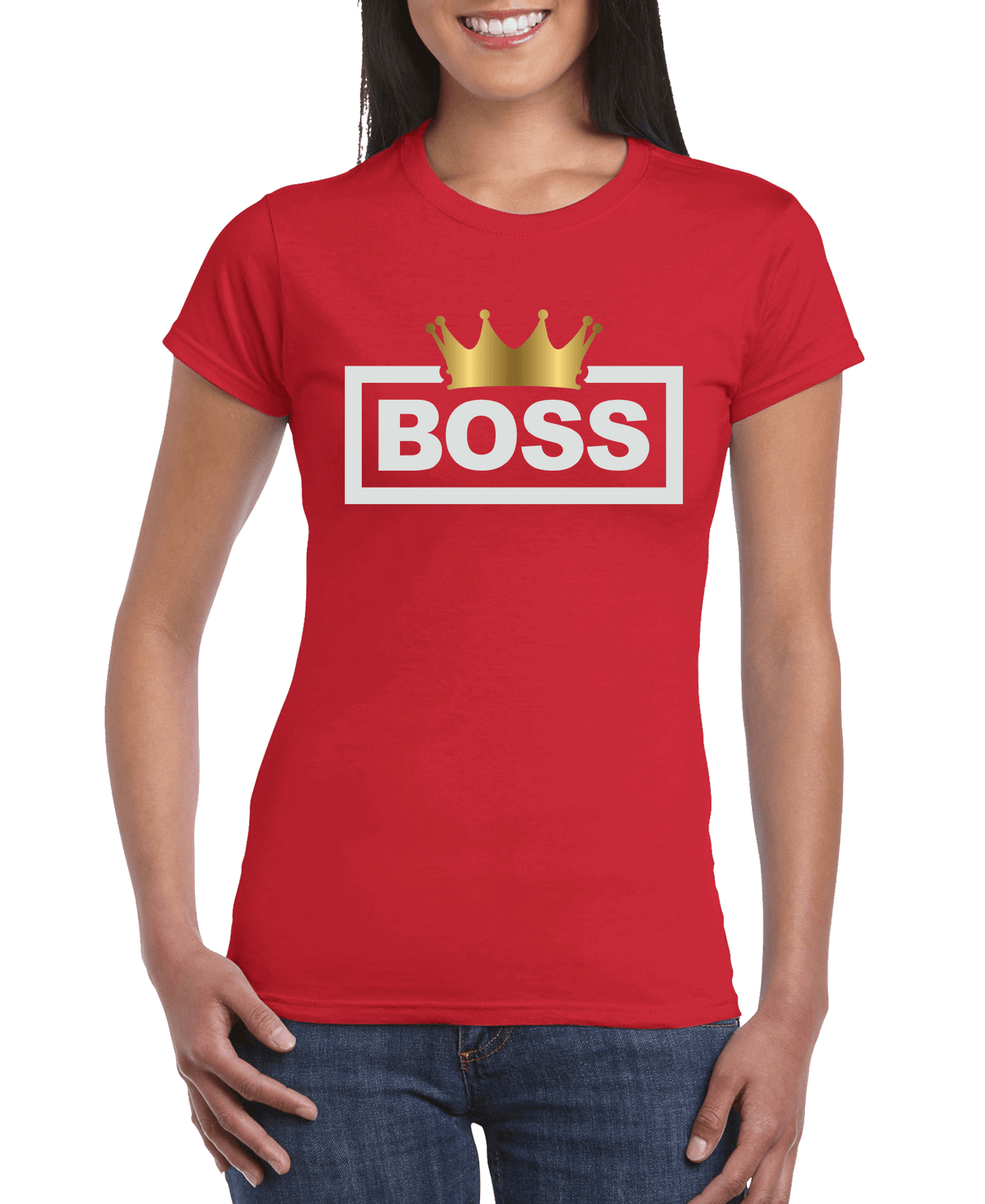 Boss Crown Women's Slim Fit Short Sleeve T-Shirt