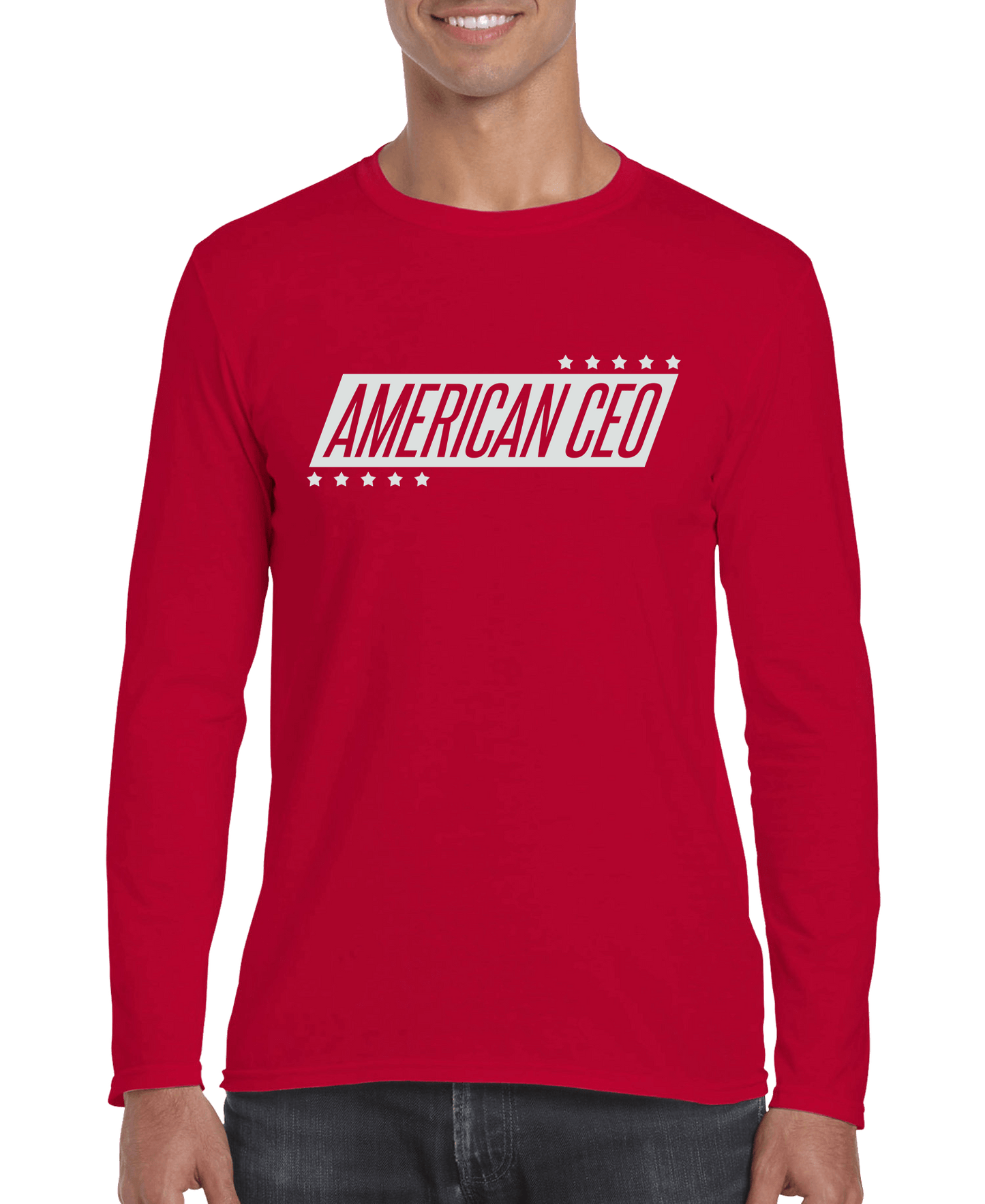 Ten Star American CEO Men's Long Sleeve Shirt