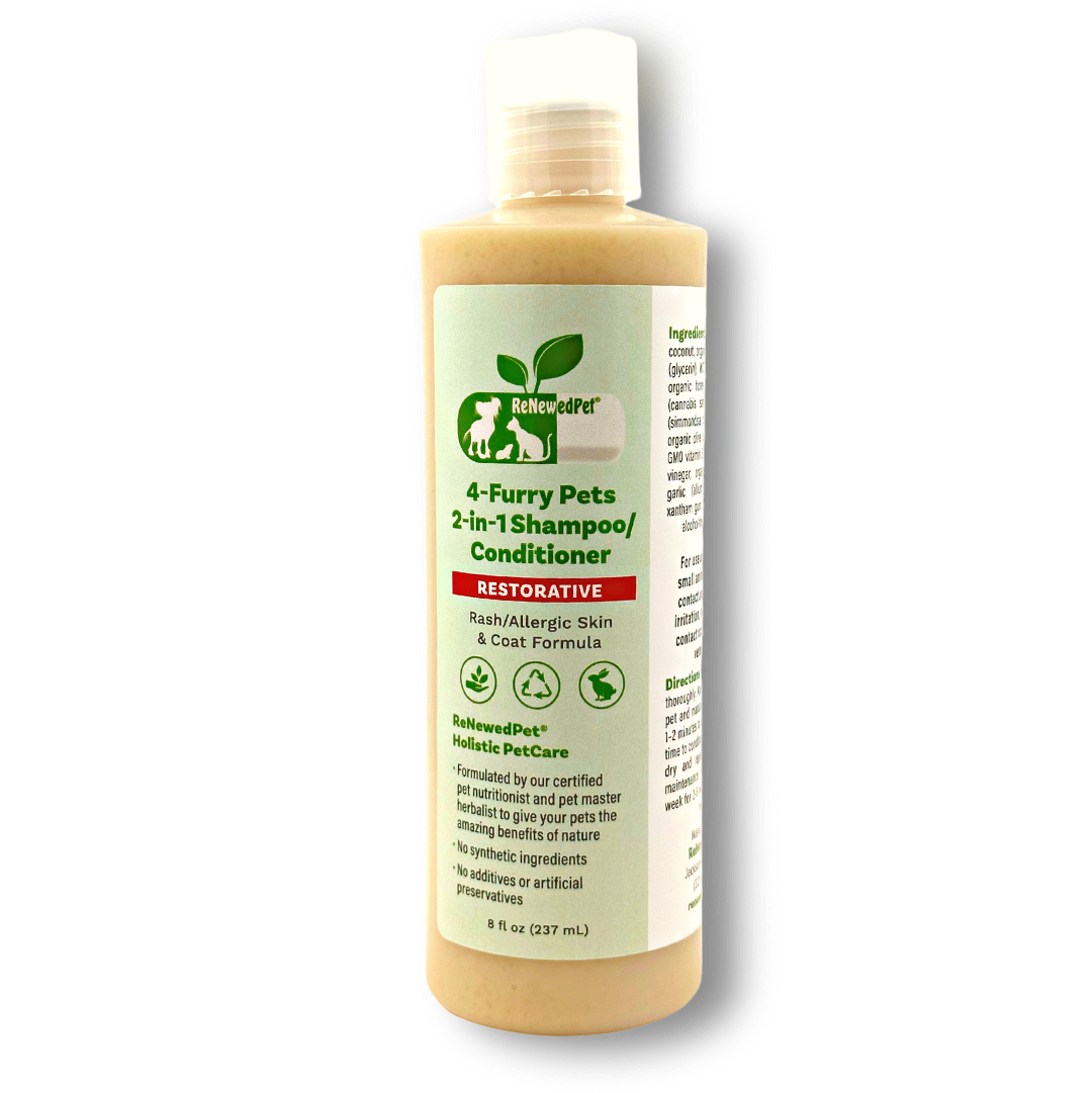 4-FURRY PETS 2-IN-1 * RESTORATIVE SHAMPOO & CONDITIONER