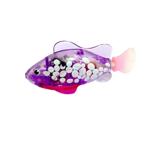 Cat Toys LED Inductive Interactive Swimming Robot Fish Toy Glowing