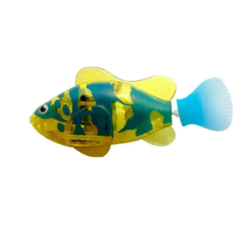Cat Toys LED Inductive Interactive Swimming Robot Fish Toy Glowing