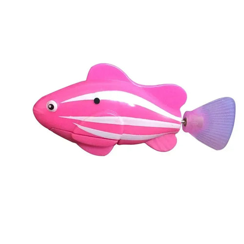 Cat Toys LED Inductive Interactive Swimming Robot Fish Toy Glowing