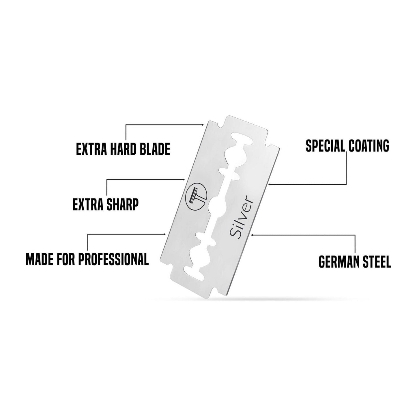My-Blades Silver Double Edge Razor Blades 10 ct