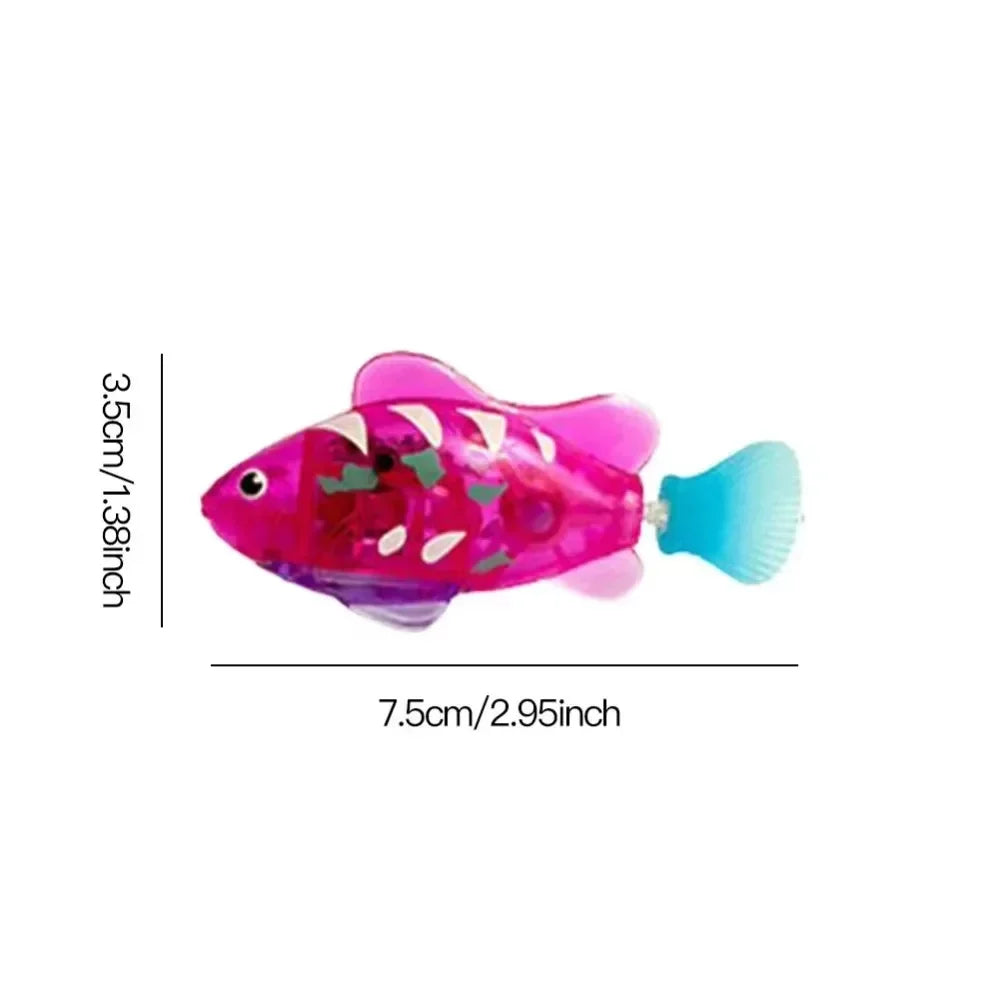 Cat Toys LED Inductive Interactive Swimming Robot Fish Toy Glowing