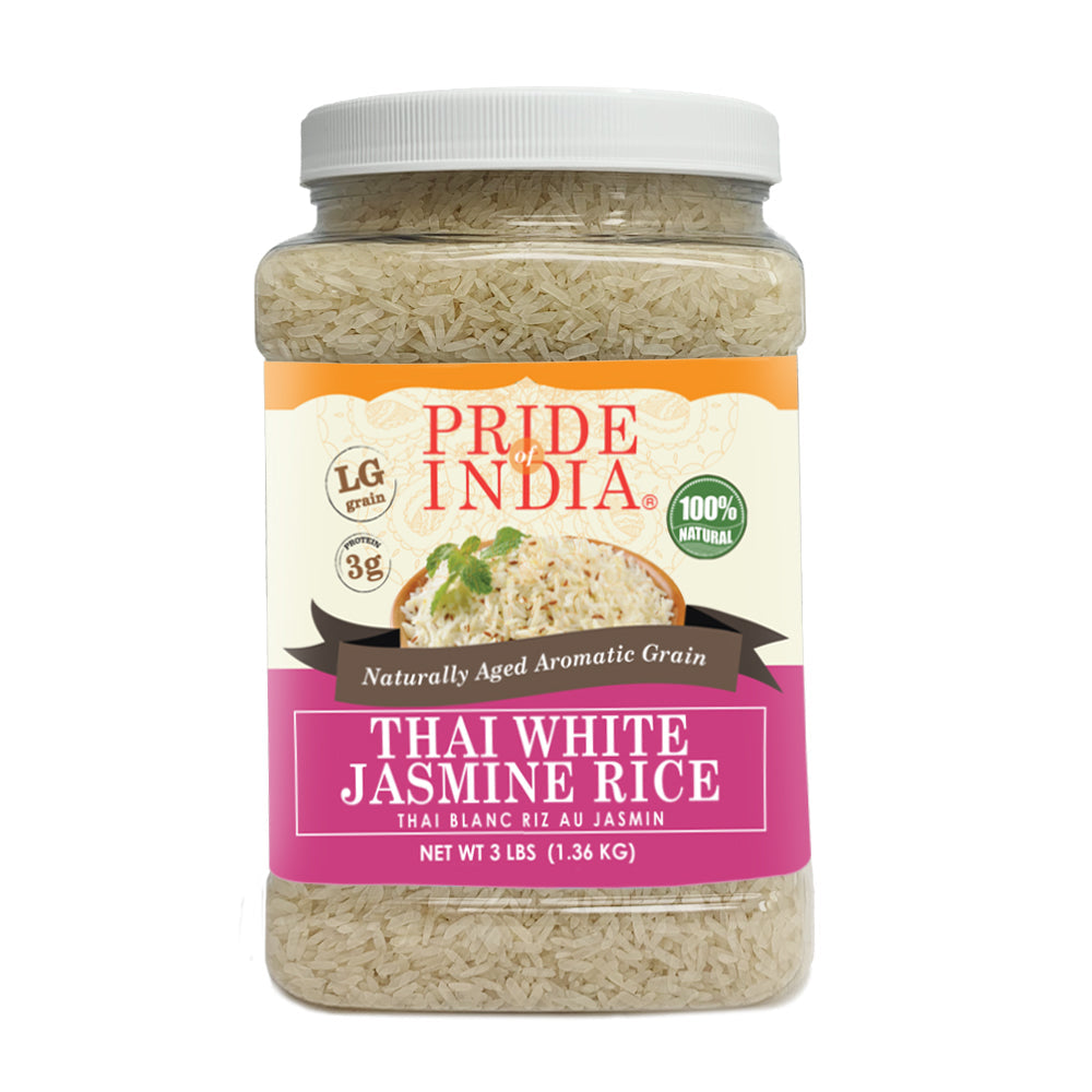 Thai White Jasmine Rice - Hom Mali Fragrant Long Grain Jar