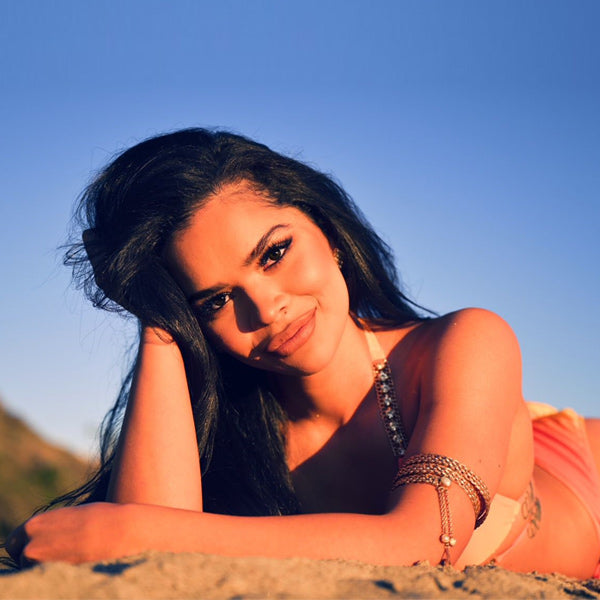 The LADY OF THE SKY Pearl Braided Arm Band