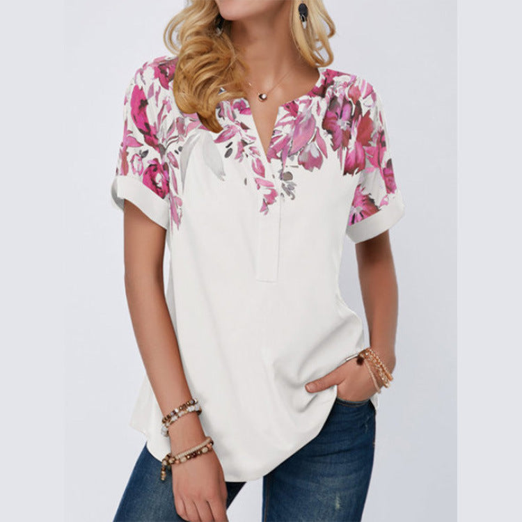 Top Plus Size Women's Short-sleeved T-shirt