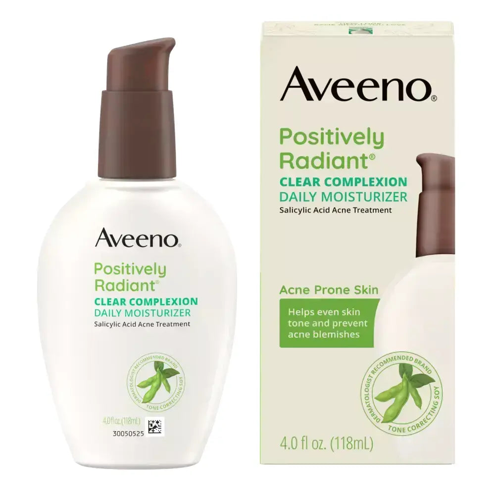 Aveeno Clear Complexion Daily Moisturizer, Pump Facial Moisturizers, 4 oz
