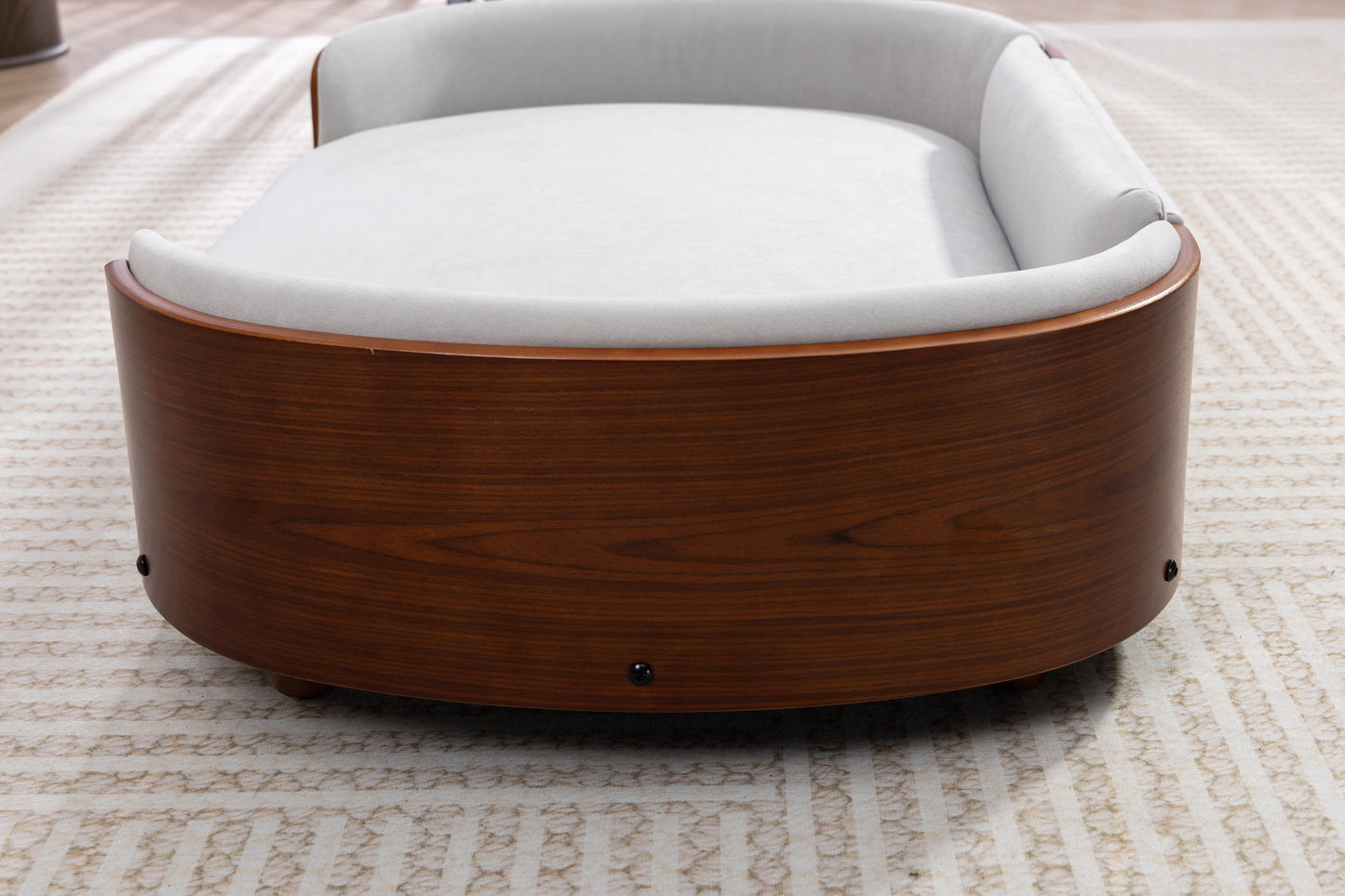 Scandinavian Style Elevated Dog Bed Pet Sofa with Solid Wood Legs and
