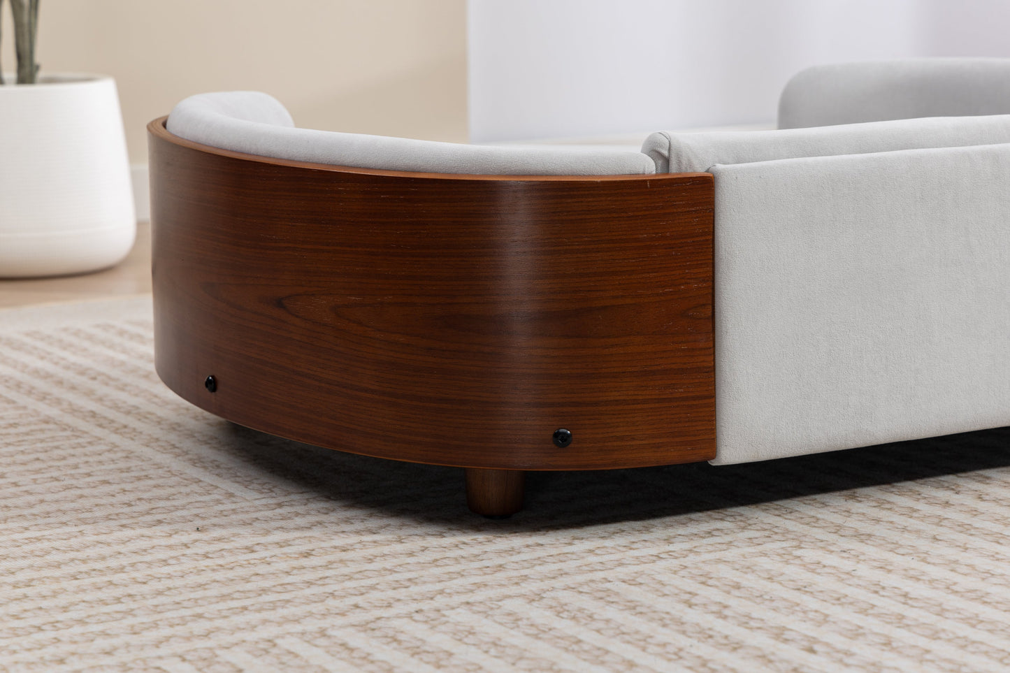 Scandinavian Style Elevated Dog Bed Pet Sofa with Solid Wood Legs and