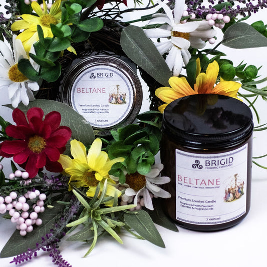 Beltane Soy Wax Candle – Rose & Jasmine Natural Candle for May Day