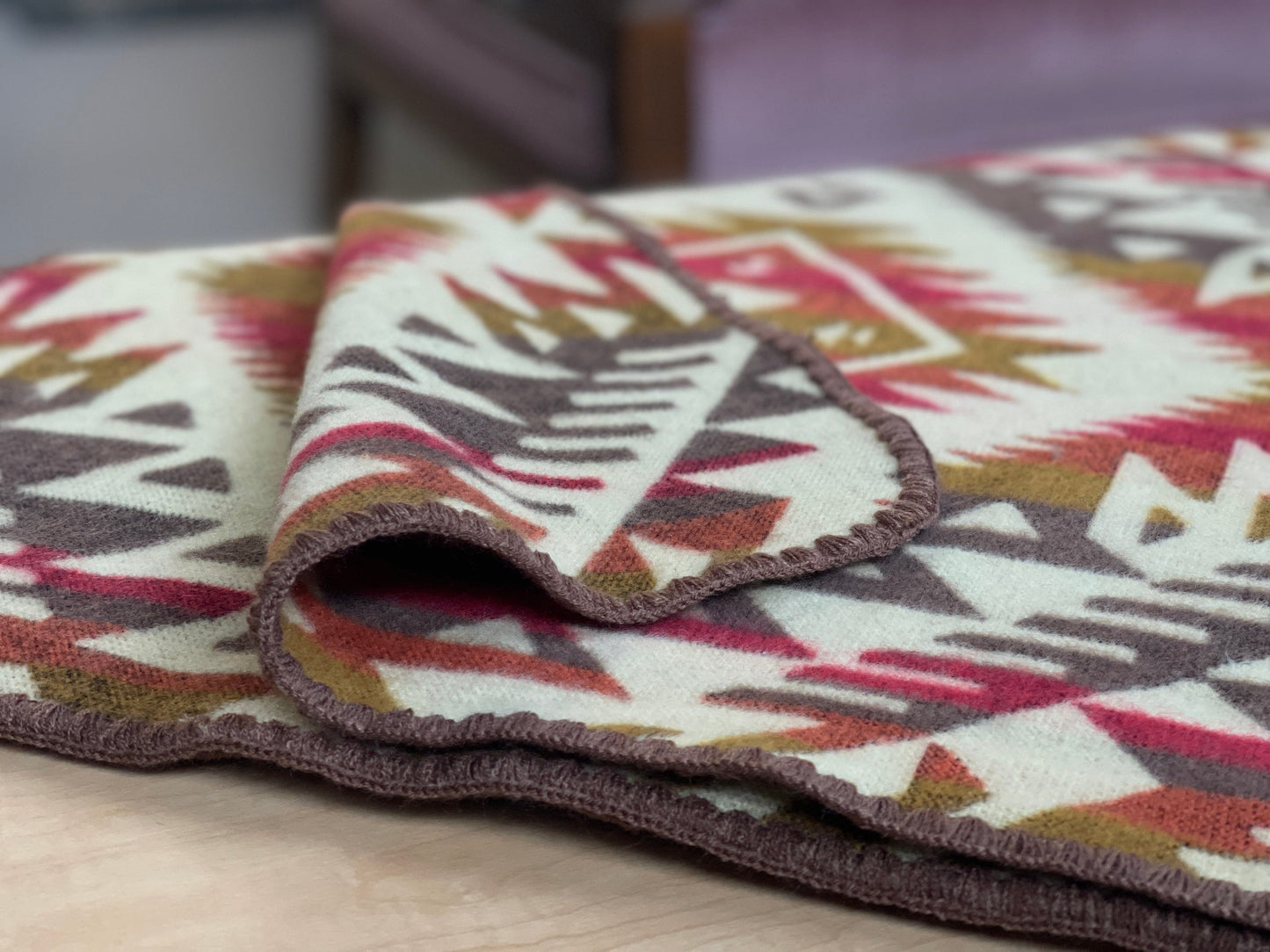Canoa Baby Blanket - Warm Mahogany Sunset