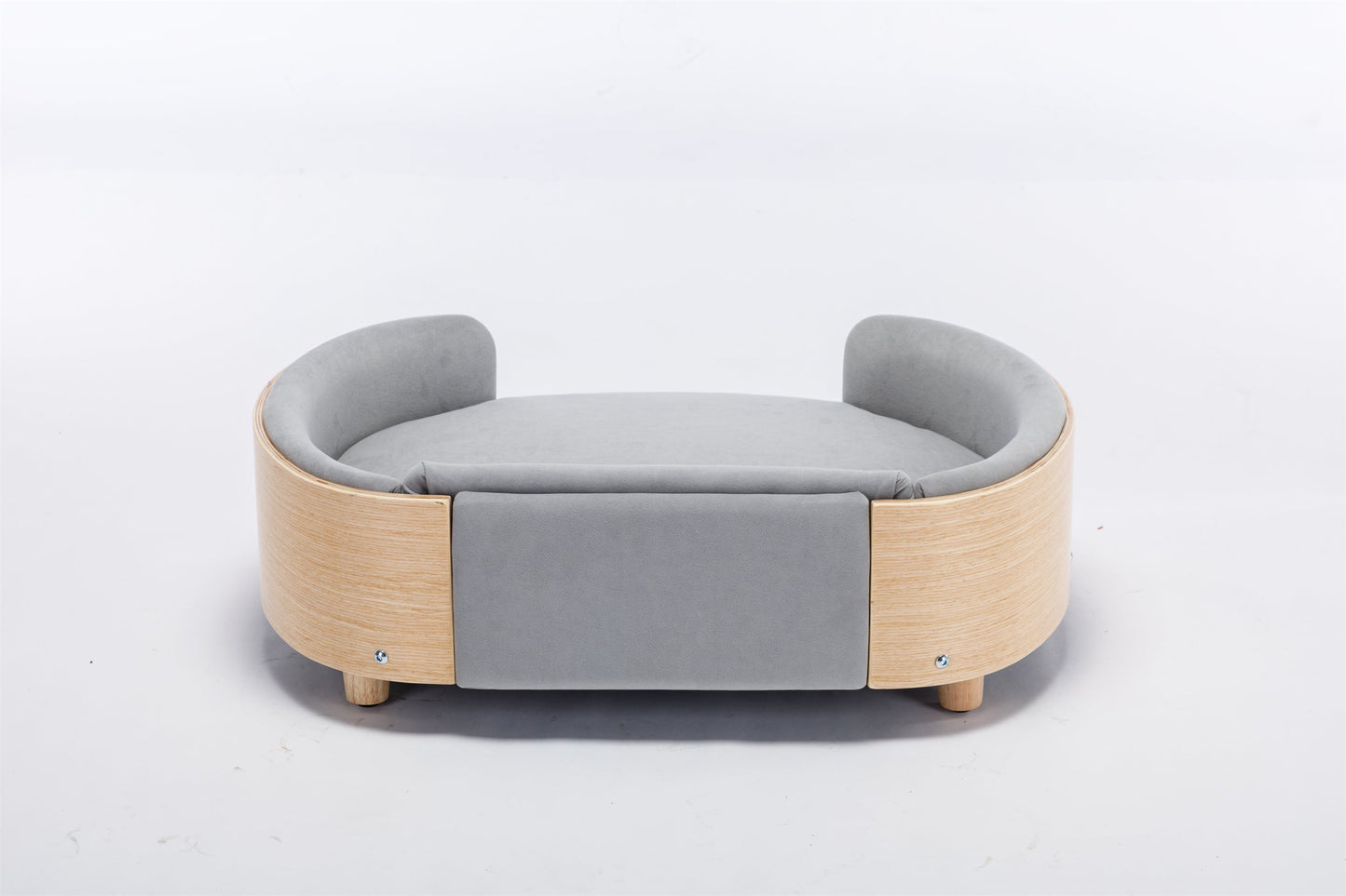 Scandinavian Style Elevated Dog Bed Pet Sofa with Solid Wood Legs and