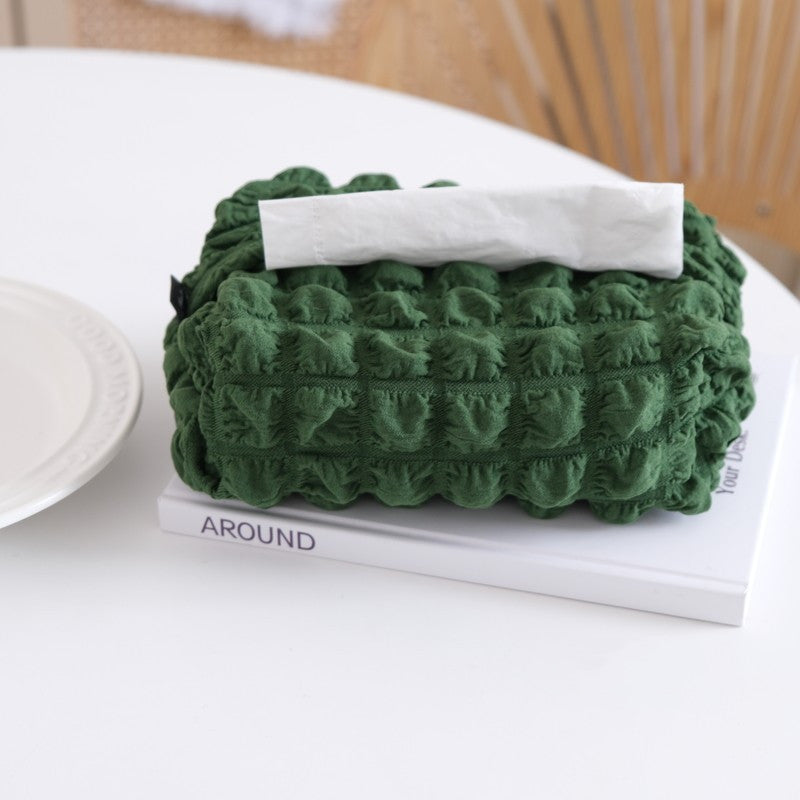 French Solid Color Fabric Tissue Box Storage Bag