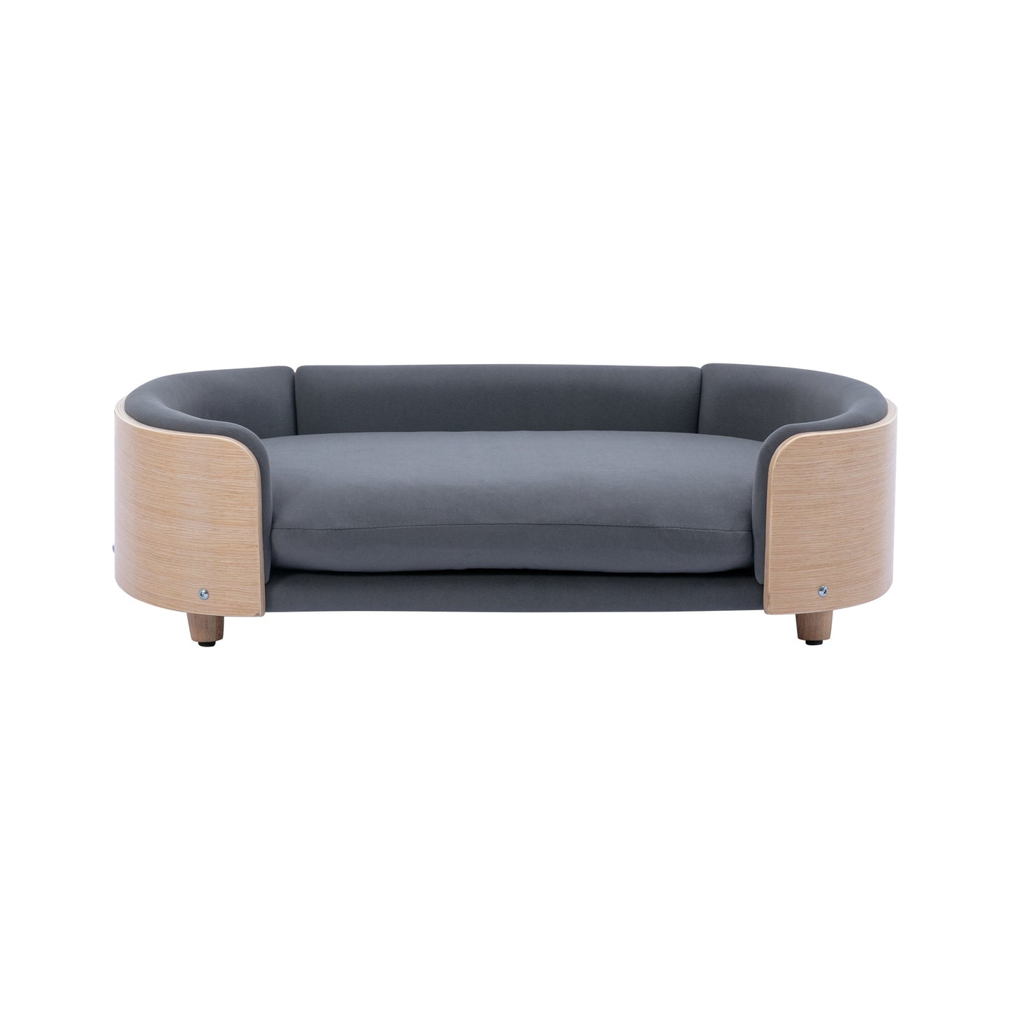 Scandinavian Style Elevated Dog Bed Pet Sofa with Solid Wood Legs and