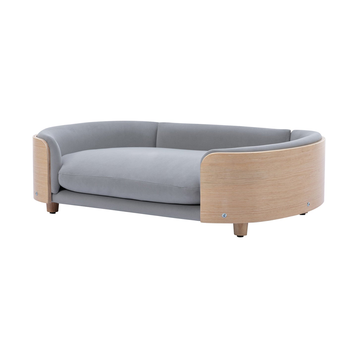 Scandinavian Style Elevated Dog Bed Pet Sofa with Solid Wood Legs and