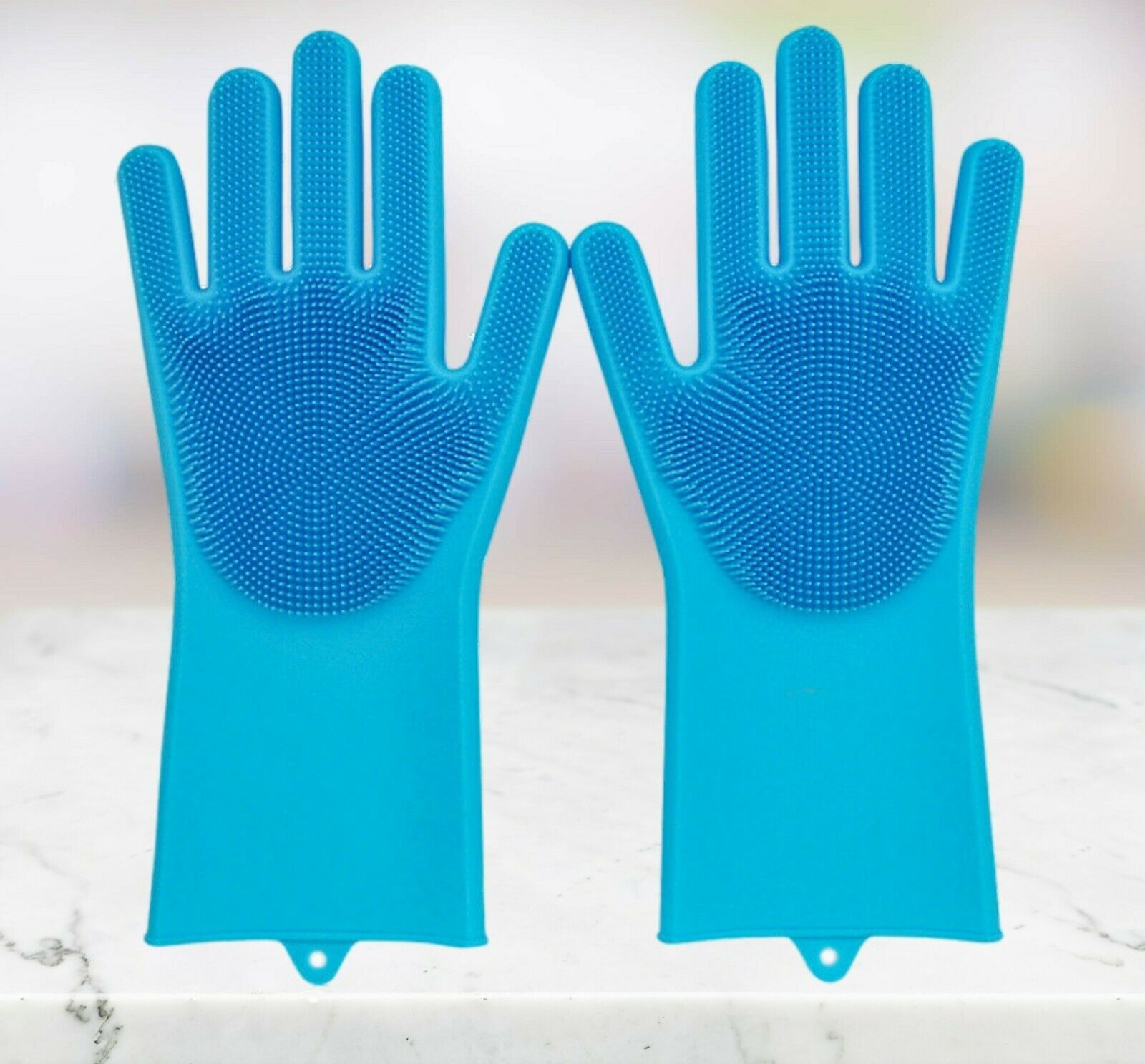 Pet Grooming Silicone Rubber Scrubber Cleaning Blue Color 2 in 1 - cavamart.com