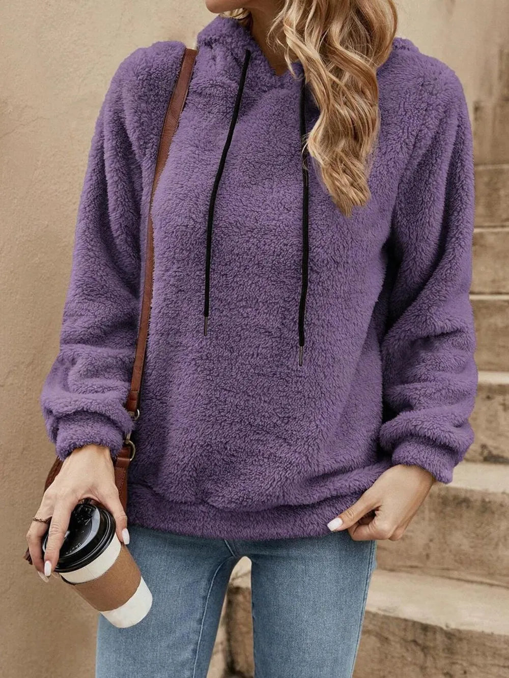 Drawstring Long Sleeve Hoodie