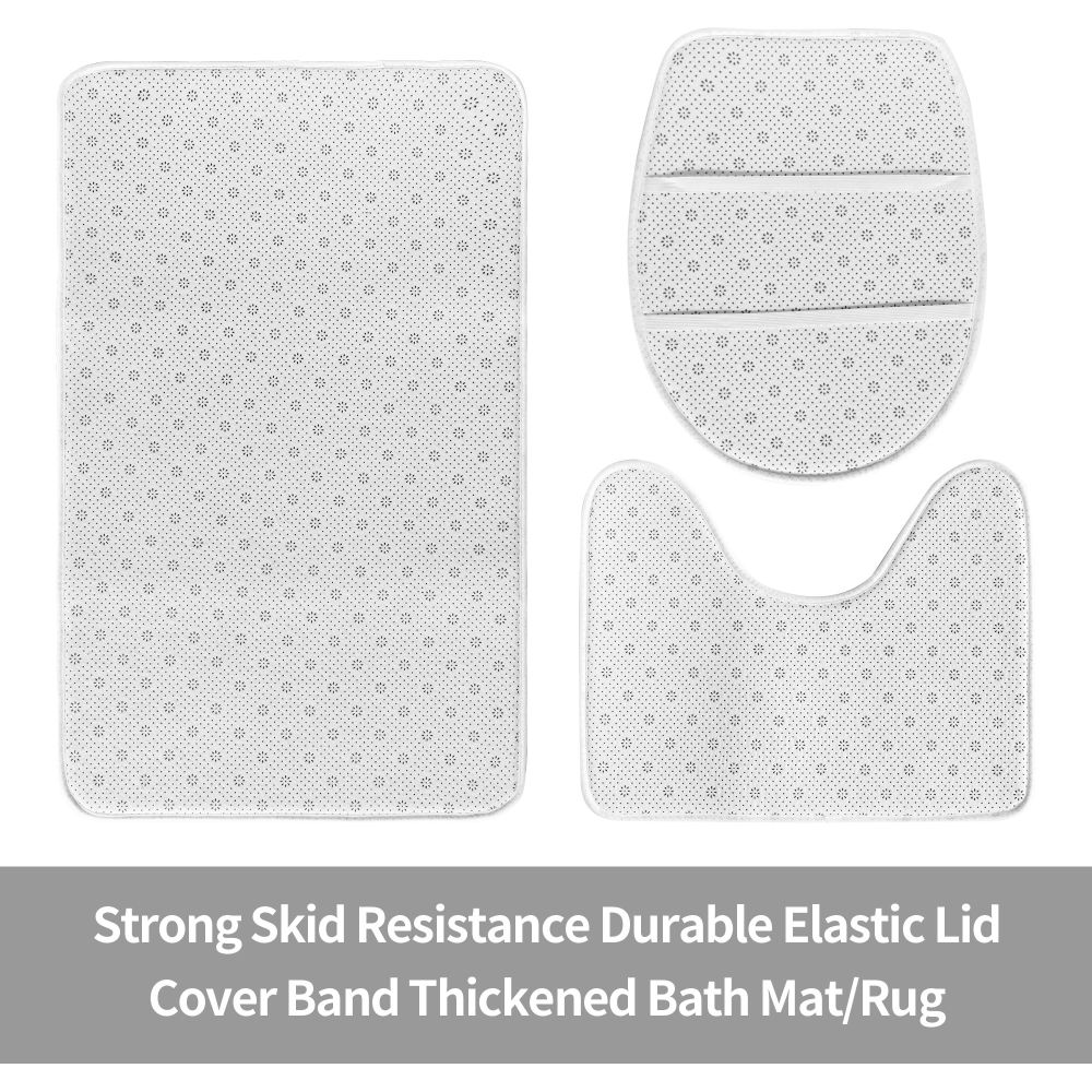 31.5x20in Flannel Non-slip Floor Mats Three-piece Set