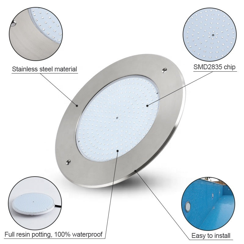 Outdoor Landscape Ultra-thin Led Stainless Steel Swimming Pool Light