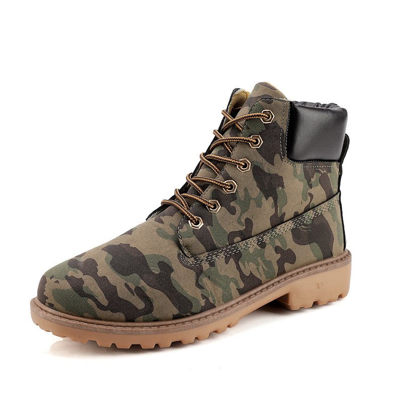 Fashionable high top Martin boots for men casual Baotou workwear shoes autumn and winter men's boots