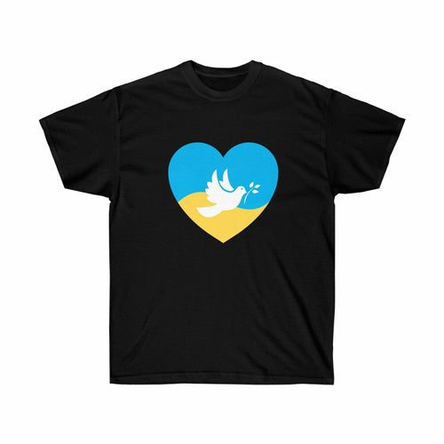 Ukraine Heart with Dove Stop War T-Shirt