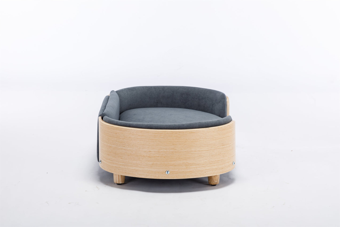 Scandinavian Style Elevated Dog Bed Pet Sofa with Solid Wood Legs and