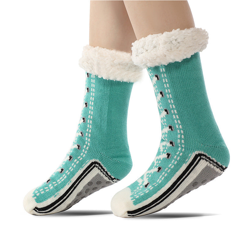 Floor Socks, Lamb Fur, Warm Socks, Postpartum Socks, Home Socks, Sleep Socks, Ultra Thick Plush Women's Socks