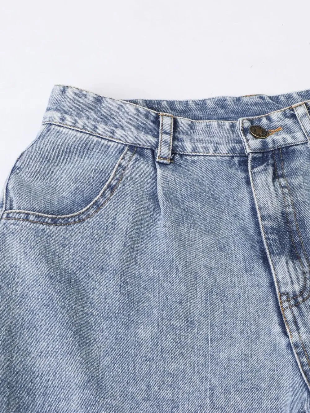 High Waist Straight Leg Jeans