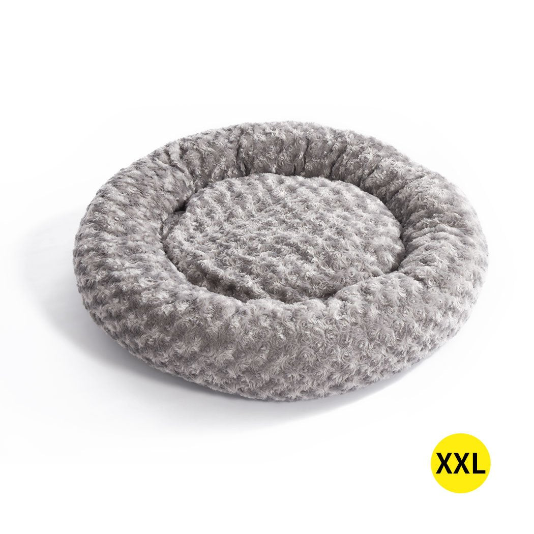 Pet Bed Dog Cat Nest Calming Donut Mat Soft Plush Kennel Cave Deep