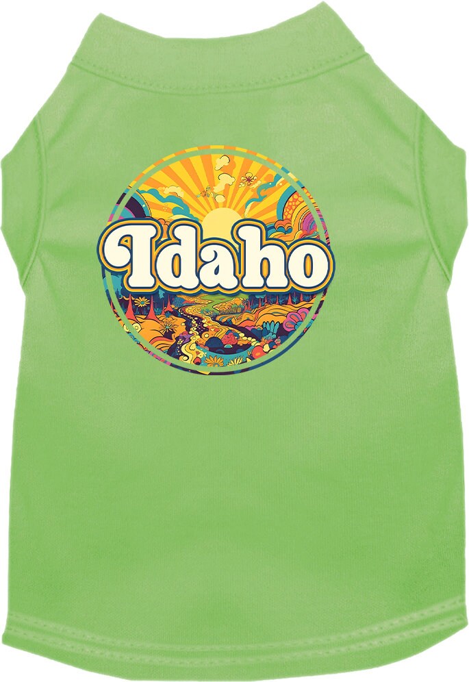 Pet Dog & Cat Screen Printed Shirt, "Idaho Trippy Peaks"
