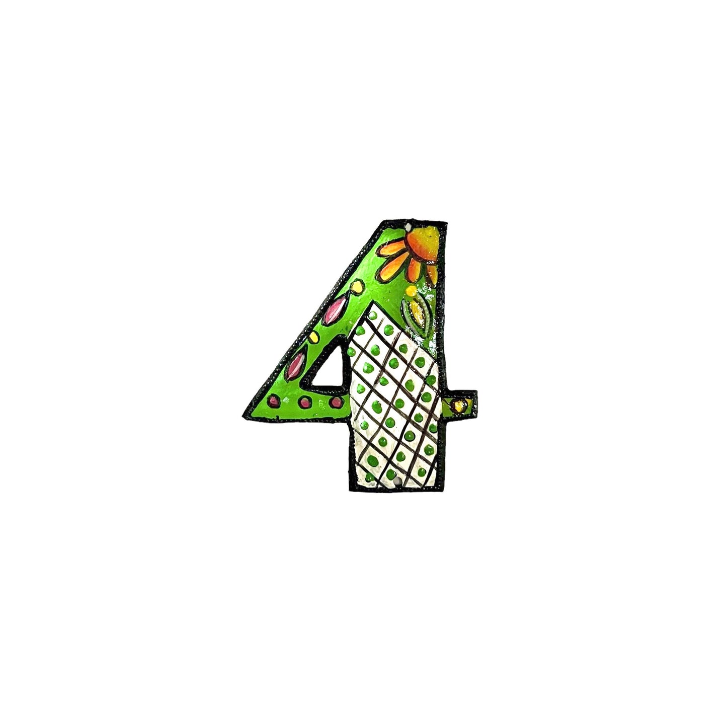 Painted Numbers - Green