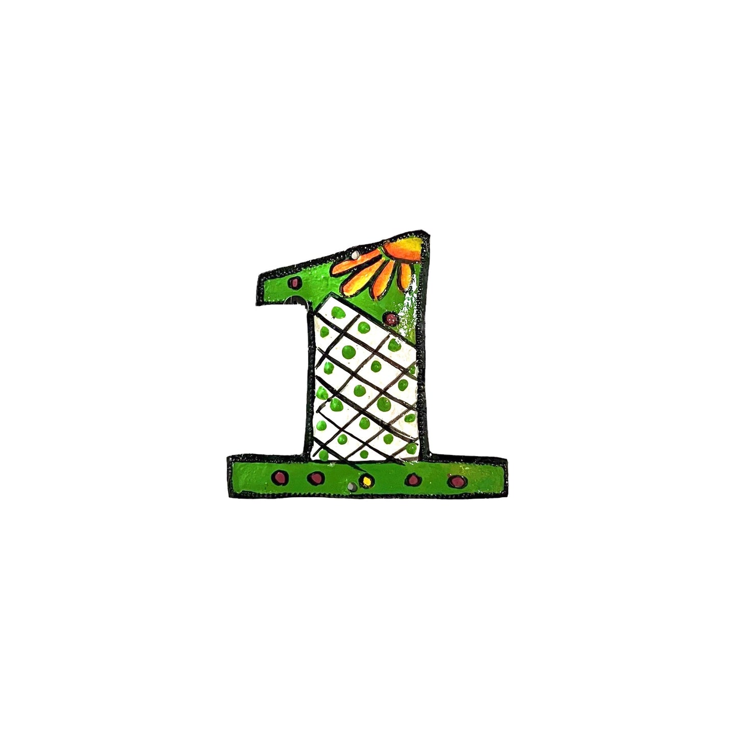 Painted Numbers - Green