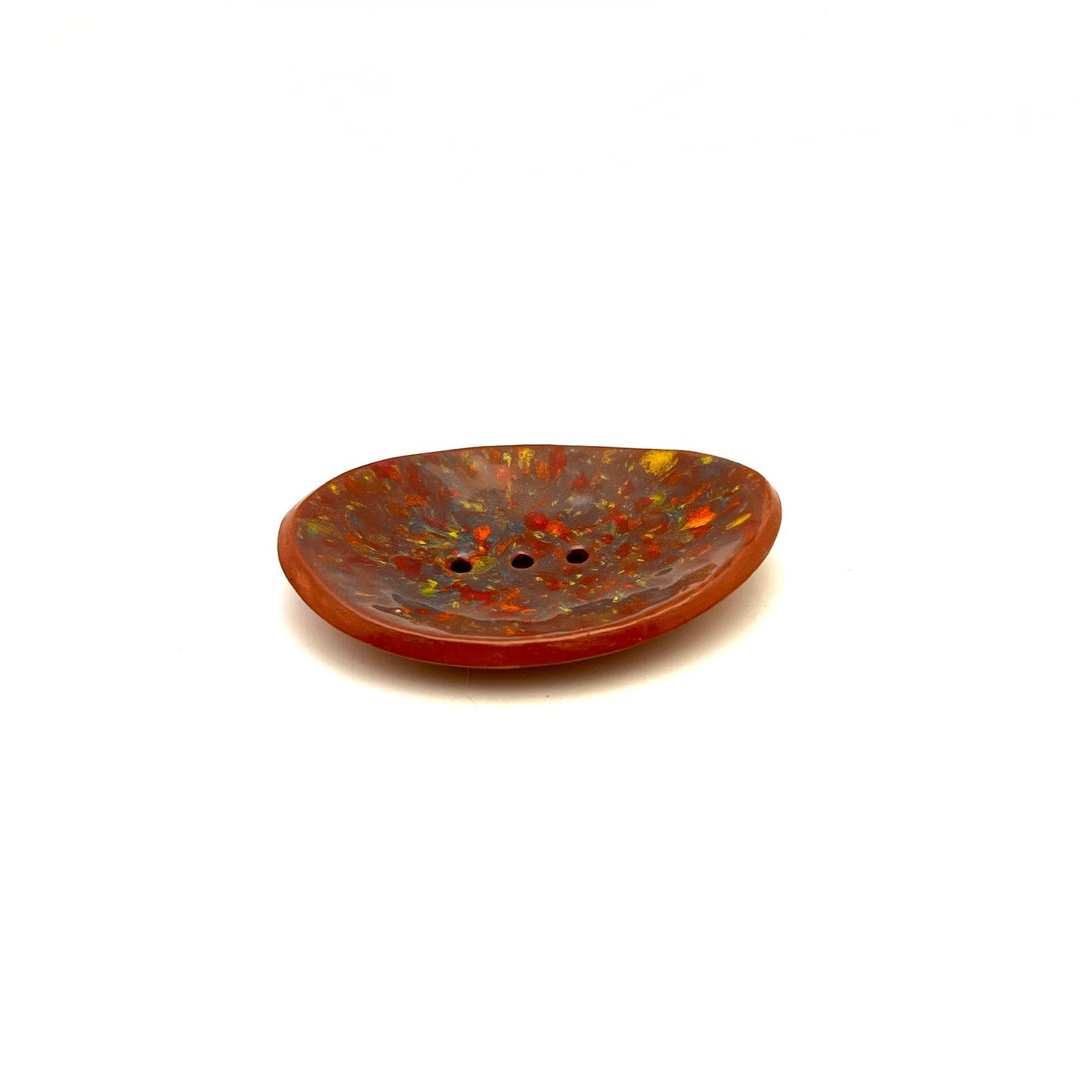 Oval Mystic Kaleidescope Brown Soap Dish