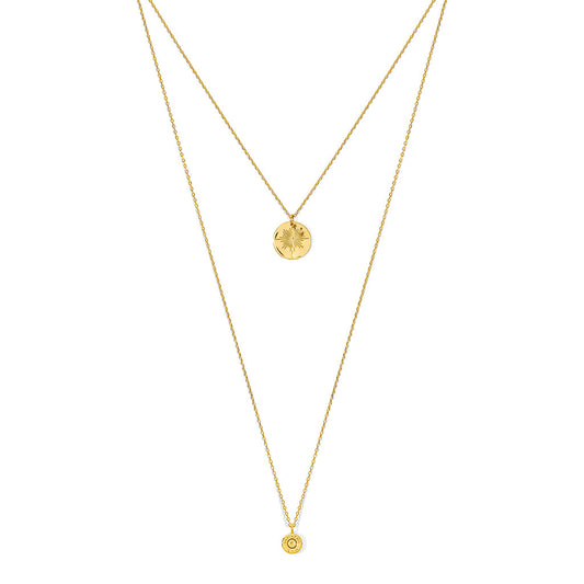 Layered North Star Bullet Necklace