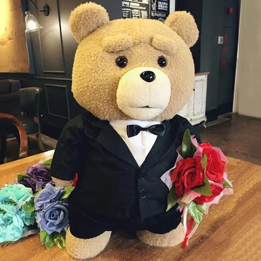 Luxury Modern Super Cute 8 styles Movie Teddy Bear Plush Toys Ted In Apron Soft Stuffed Animals Plush 45cm A birthday present for a good friend