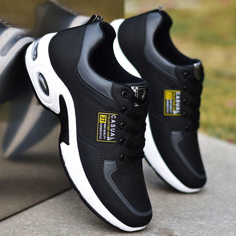 Men's fashionable waterproof low-top sports shoes white shoes student casual all-match running shoes