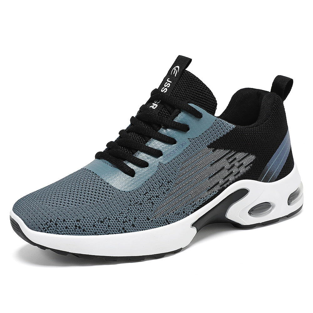 Men's Summer New Flyknit Air Cushion Shoes Cross border Men's Shoes Casual Shoes Sports Shoes Breathable Running Shoes