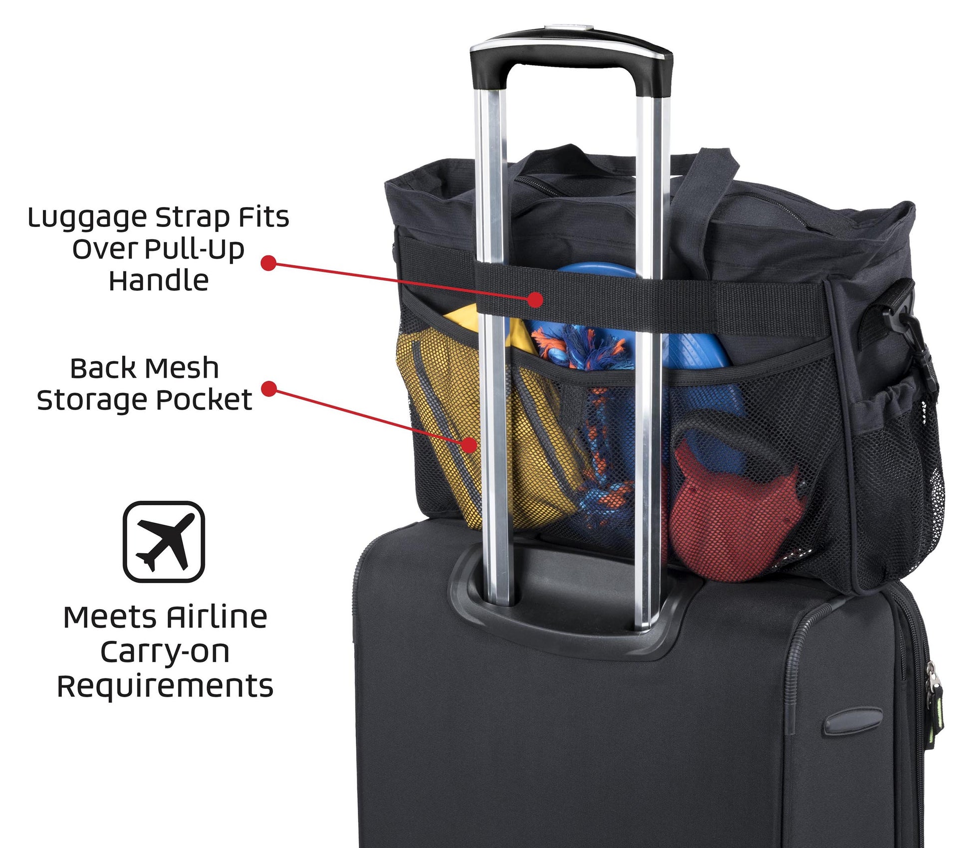 Bundle: ODG Day Away Tote Bag TM (Black), ODG Dine Away Set (Small Dogs) (Black) and ODG Weekender Backpack TM (Black) - cavamart.com