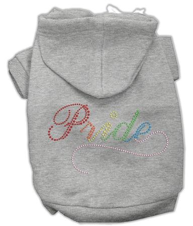 Mirage Pet Products 54-65 XXXLGY Rainbow Colored Pride Hoodies Grey XX