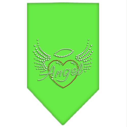 Mirage Pet Products 67-83 LGLG Angel Heart Rhinestone Bandana Lime Gre